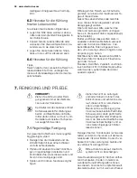 Preview for 36 page of Electrolux ERG1401FOW User Manual