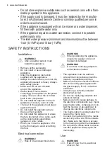 Preview for 4 page of Electrolux ERT1000AOW User Manual