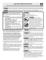 Preview for 3 page of Electrolux ES530 Use & Care Manual