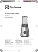 Preview for 1 page of Electrolux ESB27 Series Instruction Book