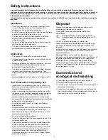 Preview for 3 page of Electrolux ESF 6145 Instruction Book