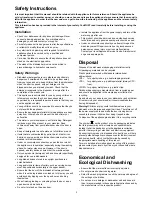 Preview for 3 page of Electrolux ESL4143 Use & Care Manual