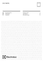 Preview for 1 page of Electrolux ESL7845RA User Manual