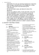 Предварительный просмотр 4 страницы Electrolux EUC2245AOW User Manual