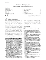 Preview for 2 page of Electrolux EUF28203W User Manual