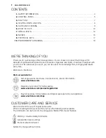 Preview for 2 page of Electrolux EUF2946AOW User Manual