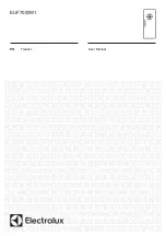 Preview for 1 page of Electrolux EUF7000W1 User Manual