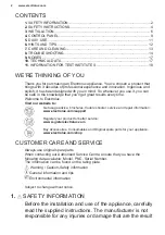 Preview for 2 page of Electrolux EUT6NE26W User Manual