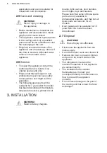 Preview for 6 page of Electrolux EUT6NE26W User Manual