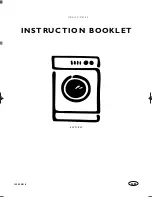 Preview for 1 page of Electrolux EW 918 W Instruction Booklet