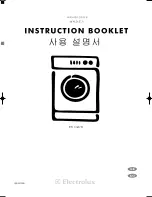 Electrolux EW1269W Instruction Booklet preview