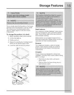 Предварительный просмотр 15 страницы Electrolux EW23CS65GW - 22.5 cu. Ft Use & Care Manual