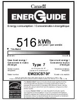 Preview for 2 page of Electrolux EW23CS70IS - 22.6 cu. ft. Refrigerator Energy Manual