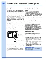 Предварительный просмотр 16 страницы Electrolux EW24ID70Q Use And Care Manual