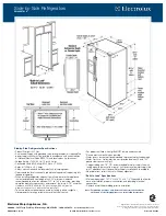 Preview for 2 page of Electrolux EW26SS70IS - 25.9 cu. Ft. Refrigerator Specifications