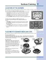 Preview for 9 page of Electrolux EW30GC55GB - 30in Gas Cooktop Use And Care Manual