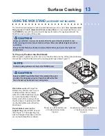 Preview for 13 page of Electrolux EW30GC55GB - 30in Gas Cooktop Use And Care Manual