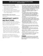 Preview for 2 page of Electrolux EW30GC55PB0 Installation Instructions Manual