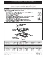 Electrolux EW30GC60PS Installation Instructions Manual preview