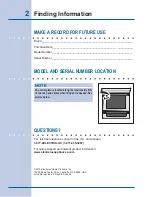 Предварительный просмотр 2 страницы Electrolux EW30IS65JS Use And Care Manual