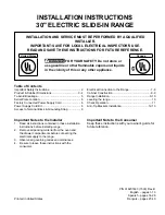 Electrolux EW30IS80RS Installation Instructions Manual preview