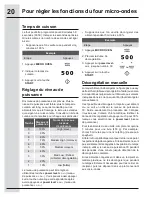 Предварительный просмотр 20 страницы Electrolux EW30MC65JS (French) Manual D’Utilisation Et D’Entretien