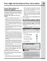 Предварительный просмотр 21 страницы Electrolux EW30MC65JS (French) Manual D’Utilisation Et D’Entretien