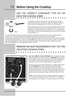 Preview for 14 page of Electrolux EW36CC55GB - 36 Inch Hybrid Induction Cooktop Use And Care Manual