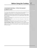 Preview for 17 page of Electrolux EW36CC55GB - 36 Inch Hybrid Induction Cooktop Use And Care Manual