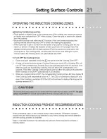 Preview for 21 page of Electrolux EW36CC55GB - 36 Inch Hybrid Induction Cooktop Use And Care Manual