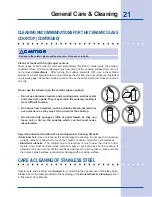 Preview for 21 page of Electrolux EW36EC55GB1 Use & Care Manual