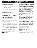 Preview for 2 page of Electrolux EW36GC55PS Installation Instructions Manual