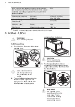 Предварительный просмотр 8 страницы Electrolux EW7F3844ON User Manual