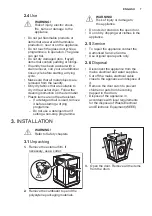 Preview for 7 page of Electrolux EW7W4862LB User Manual