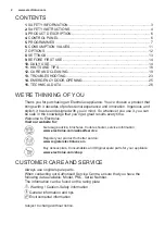 Preview for 2 page of Electrolux EWF 1494 DBW User Manual