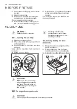 Preview for 14 page of Electrolux EWF 1494 DBW User Manual