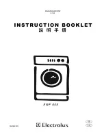 Electrolux EWF 605 Instruction Book preview