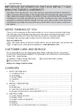 Preview for 2 page of Electrolux EWF1141AEWA User Manual