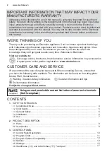 Preview for 2 page of Electrolux EWF8024ADSA User Manual