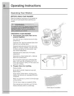 Предварительный просмотр 8 страницы Electrolux EWFLS65ITS - 27" Front-Load Washer Use & Care Manual