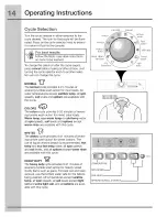 Предварительный просмотр 14 страницы Electrolux EWFLS65ITS - 27" Front-Load Washer Use & Care Manual