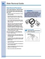 Preview for 34 page of Electrolux EWFLW65HTS - 27" Front-Load Washer Use & Care Manual