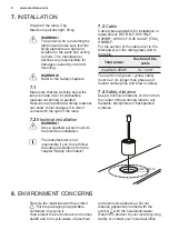 Preview for 8 page of Electrolux EWL1AX User Manual