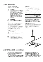 Предварительный просмотр 8 страницы Electrolux EWL1AX User Manual