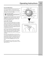 Preview for 11 page of Electrolux EWMED65IRR Use And Care Manual