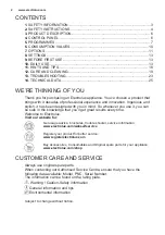 Preview for 2 page of Electrolux EWS1276CAU User Manual