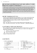 Preview for 2 page of Electrolux EWW8024E3WB User Manual