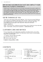 Preview for 2 page of Electrolux EWW8024Q5WB User Manual