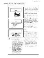 Предварительный просмотр 19 страницы Electrolux EXI09HJEW User Manual