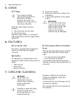 Preview for 8 page of Electrolux EYE030S1WE User Manual